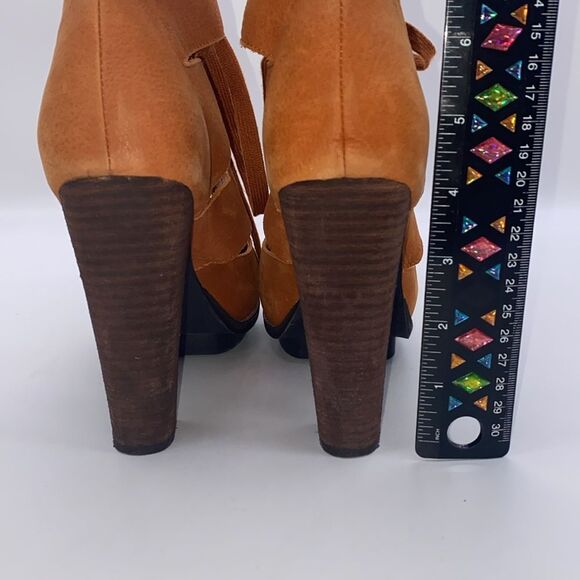 ✨🧡 Cinnamon Rust Burnt Orange Jeffrey Campbell x Free People Laced Heels 🧡✨ - Picture 13 of 16